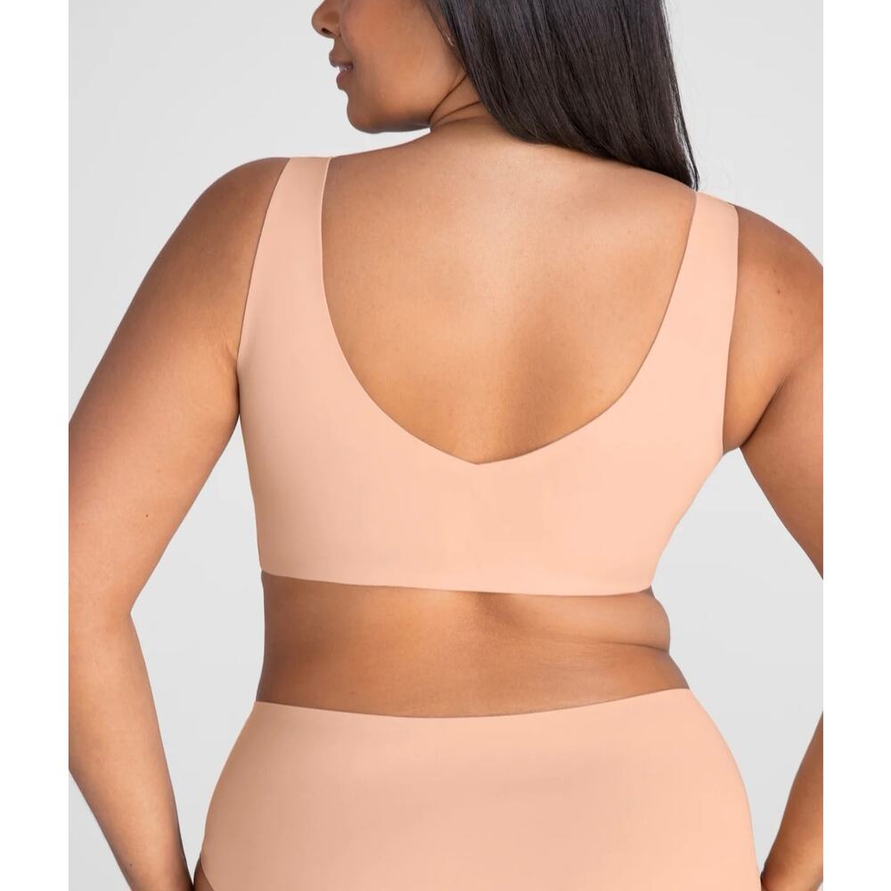 NWT Honeylove Silhouette Bra Blush Pink Nude Large L Wireless Full Support - Picture 3 of 9